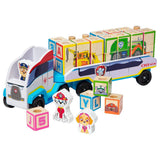 Melissa and Doug Paw Patrol Wooden ABC Block Truck