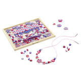 Melissa and Doug Shimmering Hearts Wooden Bead Set