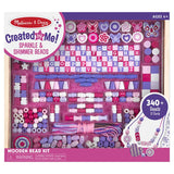 Melissa and Doug Shimmering Hearts Wooden Bead Set