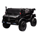 Megastar Ride On Licensed Mercedes 24 V Kids Electric Car Truck With Remote Control - Black