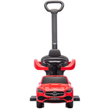 MYTS Kids Mercedes-Benz C-Class Licensed Ride-On Push Car With Handle - Red