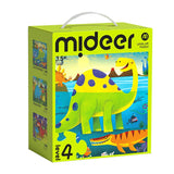 Mideer 3-in-1 Level Up Puzzles Dino World - Level 4