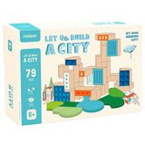 Mideer Let Us Build A City Wooden Blocks - 79Pcs