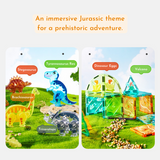 Mideer Magnetic Tiles 48 pcs - Jurassic Adventure