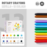 Mideer Rotary Crayon Refills - 12pcs