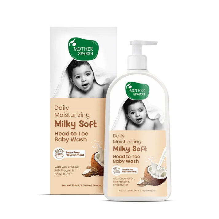 Mother Sparsh Milky Soft Head-to-Toe - 200ml - Laadlee