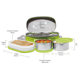 Milton Executive Insulated Lunch Box Set With Lunch Bag - Green
