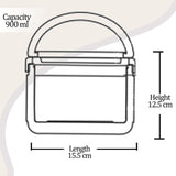 Milton Insulated Inner Stainless Steel Lunch Box 900ml - Floral Blue