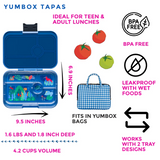 Yumbox Tapas 5 Compartments Lunch Box - Monte Carlo Blue Jungle