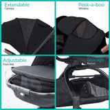 Moon Riche Advanced Baby Stroller 360?ø Rotating Handle - Black