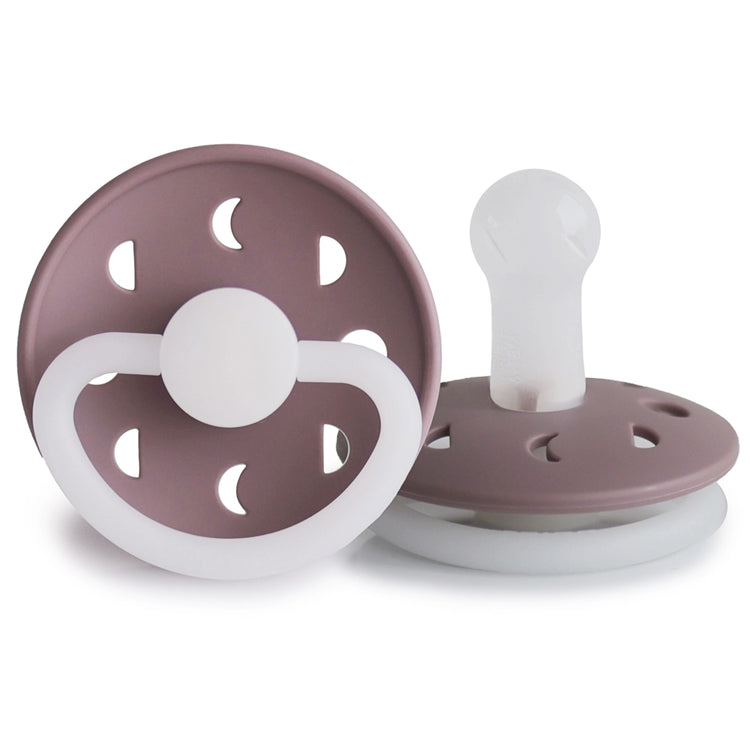 Frigg Moon Phase Silicone Baby Pacifier 6M-18M, 1Pack, Twilight Mauve - Size 2 - Laadlee