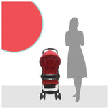 Moon Bezik One Fold Stroller - Dark Red