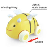 Moon Cartoon Friction Car With Light and Music - Bee