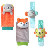 Moon Foot and Wrist Rattle Set of 4 - Fox