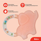 Moon Animal Teether Rattle Toy - Elephant