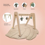 Moon Natures Nook Maple Leaf Shaped Baby Playmat - Beige