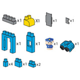 Moon Police Patrol Bulding Blocks - 15Pcs.