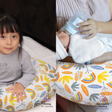 Moon Portable Nursing Breast Feeding Baby Support Pillow With Zippered Cover - Rainbow