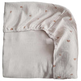Mushie Crib Sheet Medium Rainbow - Laadlee