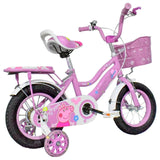 MYTS 12-inch Peppa Peg Stylish Double Seat Bicycle - Dark Pink