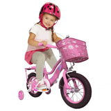 MYTS 12-inch Peppa Peg Stylish Double Seat Bicycle - Dark Pink