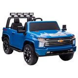 MYTS 12V Chevrolet Silverado Electric Rideon w/ Two Seats - Blue