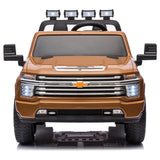 MYTS 12V Chevrolet Silverado Electric Rideon w/ Two Seats - Brown