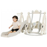 MYTS 2-In-1 Plastic Slides & Basketball Hoop
