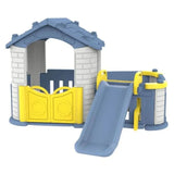 MYTS 3-In-1 Cottage Playhouse With Slide - Blue