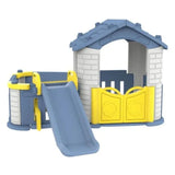 MYTS 3-In-1 Cottage Playhouse With Slide - Blue