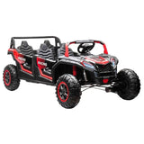 MYTS 4-Seat Electric Ride-On Car With Lights 48V - Red