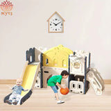 MYTS 6-In-1 Slide Climber With Basketball Hoop & Tunnel