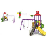 MYTS Adventure Playground With 3 Swings & 2 Slides