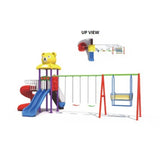 MYTS Curvy Slide Teddy Top For Kids With Dual Swing