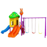 MYTS Cute Mega Play Zone With 3 Swings 2 Slides