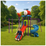 MYTS Discovery Playland With 3 Swings, 2 Slides & Climber