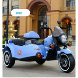 MYTS Electric 2 seater Motorcycle W/ Side Car for Kids - Blue