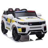 MYTS Electric Police Jeep For Kids - White