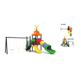 MYTS Fan Styled Swing And Tube Mega Slide For Kids