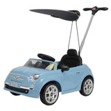 MYTS Fiat 500 Pull And Push Car With Sun Shade - Blue