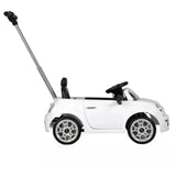 MYTS Fiat 500 Pull And Push Car With Sun Shade - White