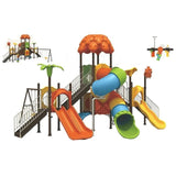MYTS Frisky Little Adventure Playground With 3 Swings & 3 Slides