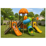 MYTS Frisky Little Adventure Playground With 3 Swings & 3 Slides