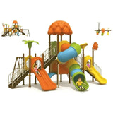 MYTS Frisky Little Adventure Playground With 3 Swings & 3 Slides