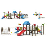 MYTS Fun Park With 3 Slides, 2 Swings & Climbing Range