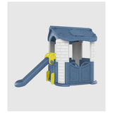 MYTS Fun Slide Playhouse With Roof And Brick Design - Blue