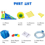 MYTS Inflatable Bounce House Jumping Castle With Water Slide