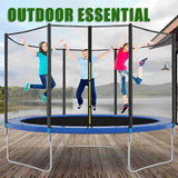 MYTS Jump Round Trampoline With Enclosure Net 10ft - Blue