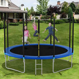 MYTS Jump Round Trampoline With Enclosure Net - 14ft - Blue