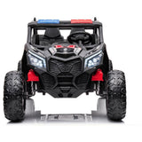 MYTS Kids 12V Police UTV Buggy Electric Rideon - Black